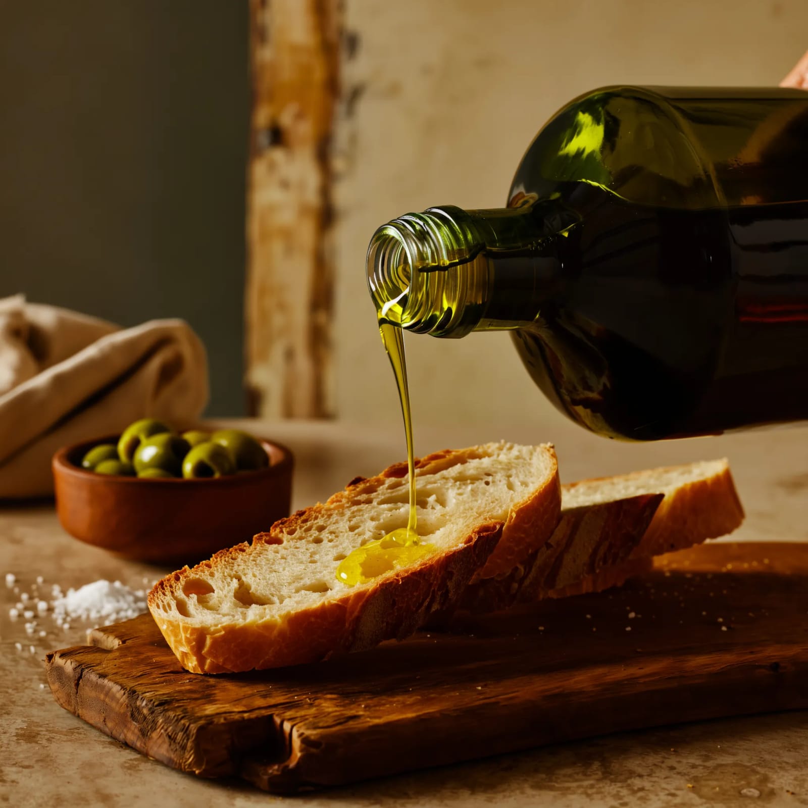 Verde, nuovo, sul pane